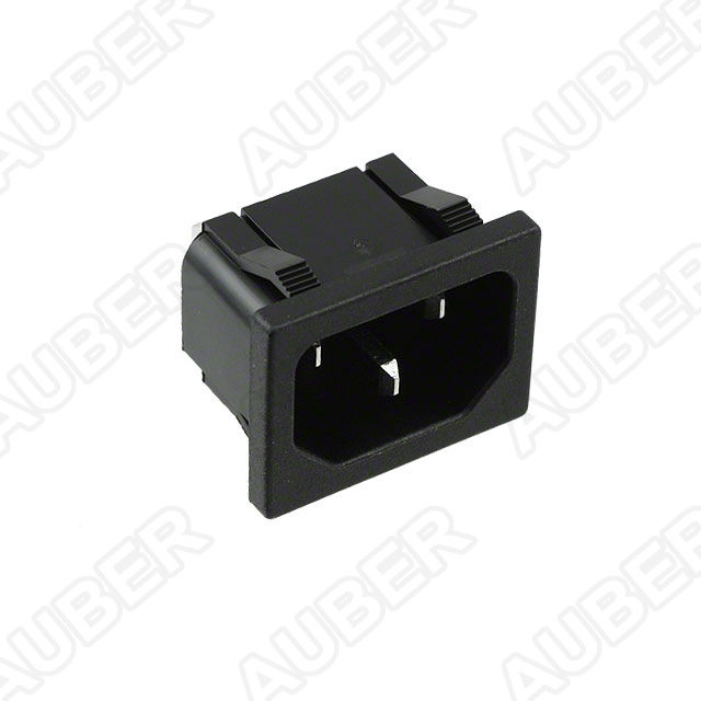 120V 15A Male Receptacle, Panel Mount, IEC 320-C14